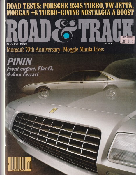 Road & Track - 1980 August - VW Jetta, Rabbit Diesel, Morgan +8 Turbo, Porsche 924S Turbo