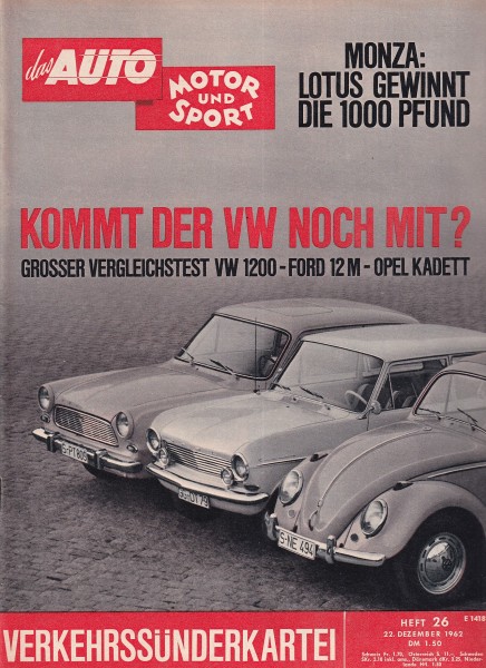 Auto Motor und Sport 1962 Heft 26-22.12.1962