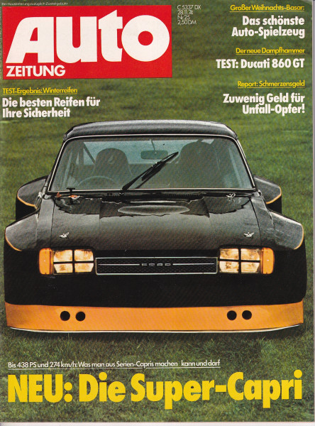 Auto Zeitung 1974 Heft 25 - 28.11.1974 - Ducati 860 GT