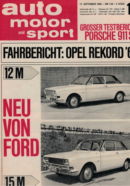 Auto Motor und Sport 1966 Heft 19-17.09.1966