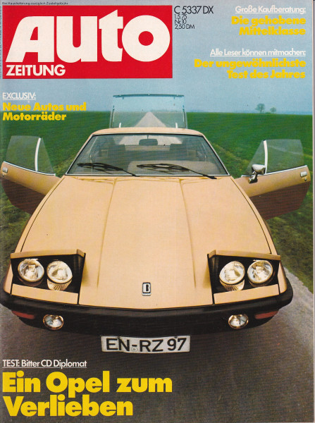 Auto Zeitung 1975 Heft 10 - 01.05.1975 - Bitter CD Diplomat