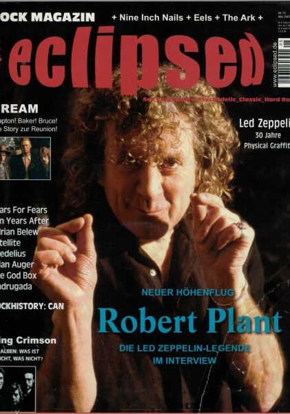 eclipsed Rock Magazin Nr. 072, 05-2005, mit CD, Robert Plant, Nine Inch Nails, Tears For Fears