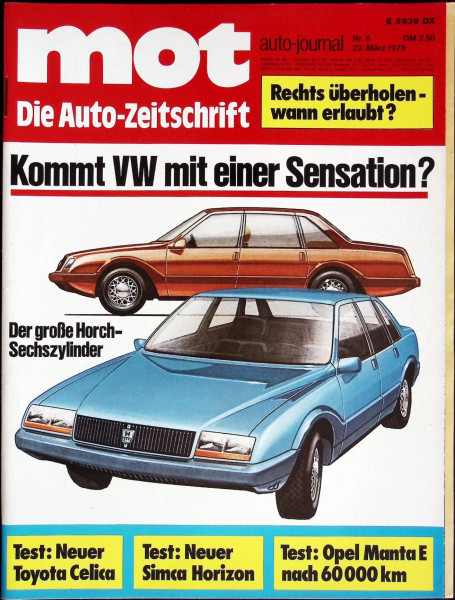 mot auto-journal - Die Auto-Zeitschrift - 1978 - Nr. 6 - 22.03.1978