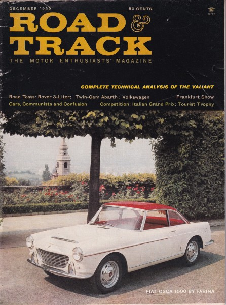 Road & Track - 1959 December - Ferrari Type 166 Mille Miglia Spyder, Chrysler Valiant, Rover 3-Liter