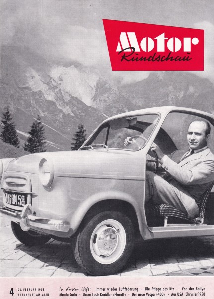 Motor Rundschau 1958 Heft 04 - 25.02.1958 - Kreidler Florett, Chrysler 1958