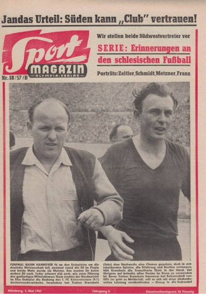 Sport Magazin - 1957 18 B - 02. Mai 1957