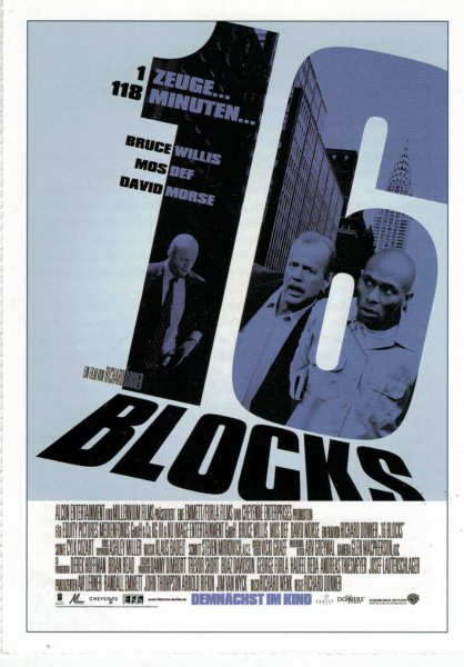 Cinema Filmkarte "16 Blocks" - Bruce Willis, Mos Def, David Morse, Jenna Stern