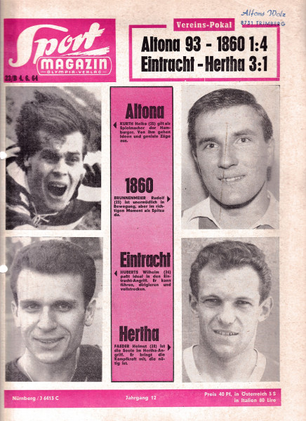 Sport Magazin - 1964 23 B - 04. Juni 1964