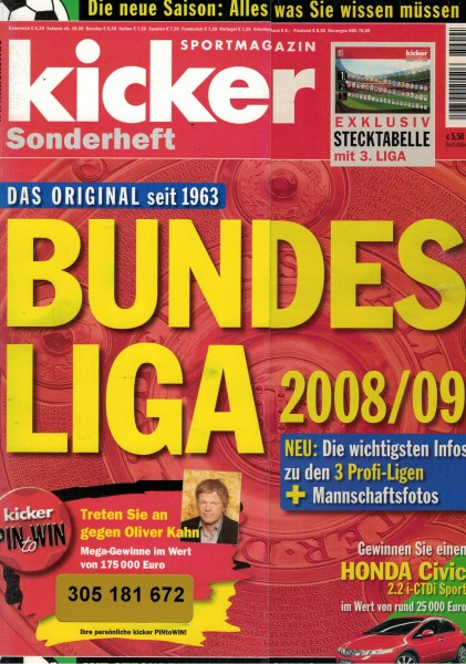 Kicker Sonderheft Bundesliga 2008/09