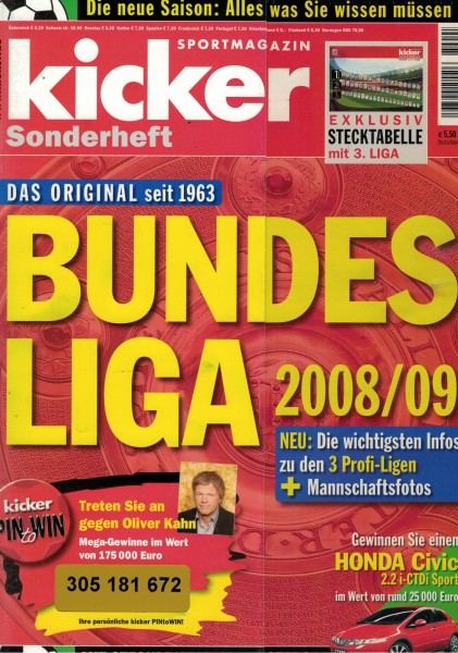 Kicker Sonderheft Bundesliga 2008/09