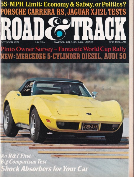 Road & Track - 1974 October - Porsche Carrera RS, Jaguar XJ 12 L, Mercedes-Benz 280 SL, Audi 50