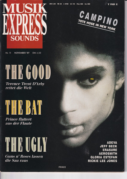 Musik Express Sounds - 1989 November - Campino, Adeva, Jeff Beck, Erasure, Aerosmith