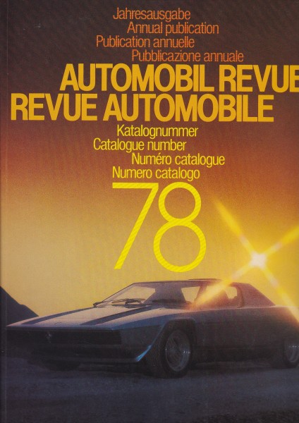 Automobil Revue - 1978 - Der Katalog der Autowelt