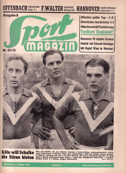 Sport Magazin - 1953 43 A - 21. Oktober 1953