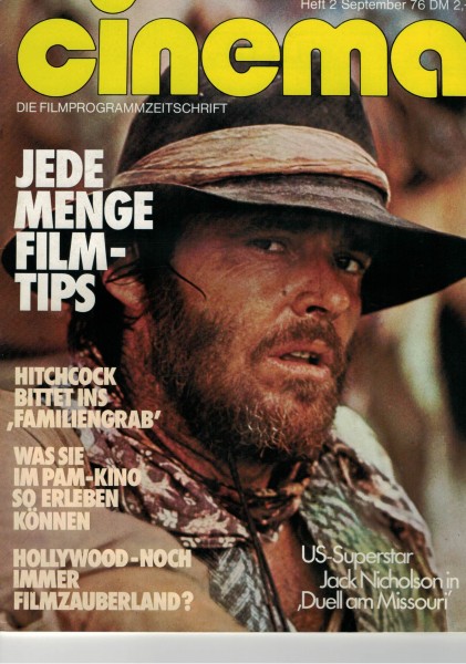 Cinema Zeitschrift, Heft 002, Test-Heft, September 1976