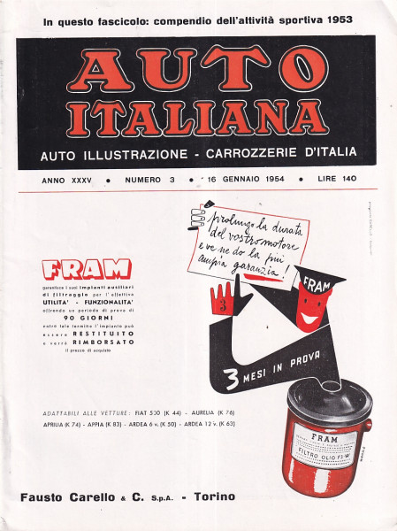 Auto Italiana - 1954 - Nr. 3