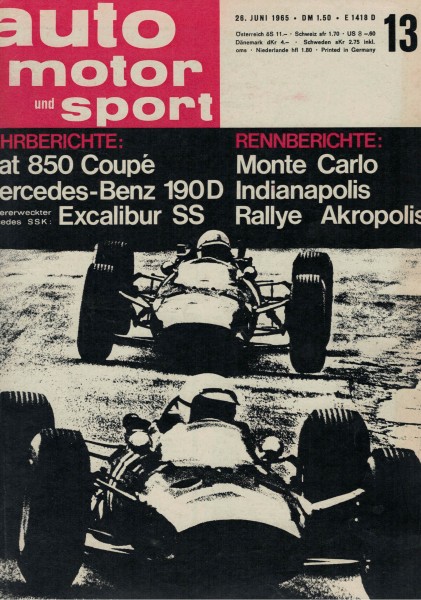 Auto Motor und Sport 1965 Heft 13-26.06.1965