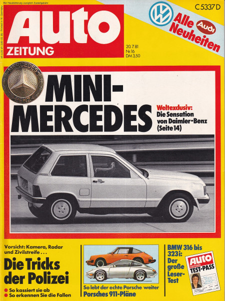 Auto Zeitung 1981 Heft 16 - 20.07.1981 - Datsun Stanza, Kawasaki Z 1000 LTD