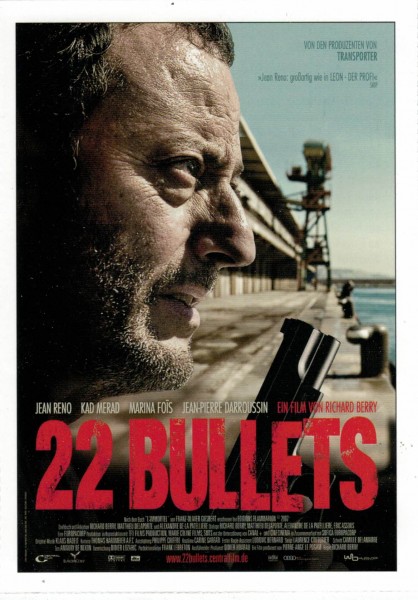 Cinema Filmkarte "22 Bullets" - Jean Reno, Kad Merad, Marina Fois, Jean-Pierre Darroussin