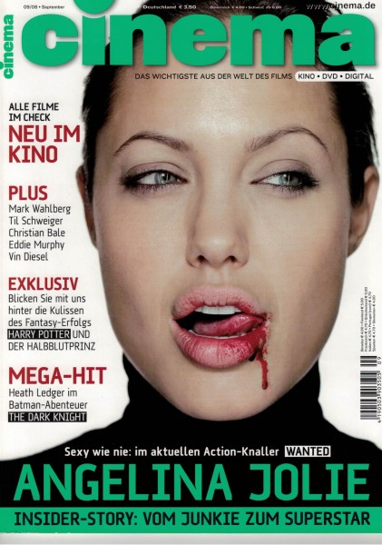 Cinema Zeitschrift, Heft Nr. 364 September 2008, Angelina Jolie, Wanted, Harry Potter, Heath Ledger