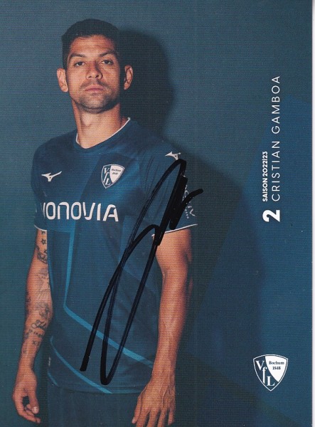 Autogrammkarte - VfL Bochum - Christian Gamboa - Original Signatur