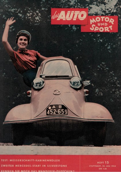 Auto Motor und Sport 1954 Heft 15 - 24.07.1954 - Messerschmitt-Kabinenroller
