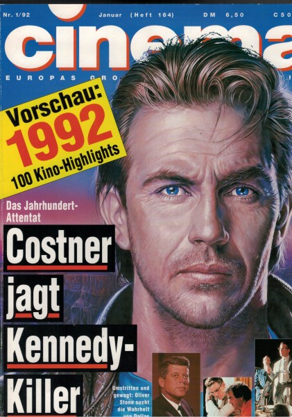 Cinema Zeitschrift, Heft Nr. 164 Januar 1992, Kevin Costner, Macaulay Culkin, Kathleen Turner