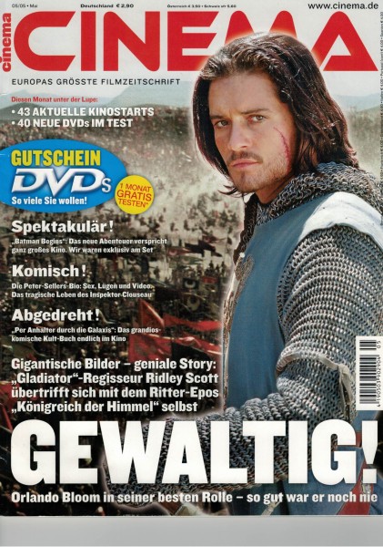 Cinema Zeitschrift, Heft Nr. 324 Mai 2005, Orlando Bloom, Batman Begins