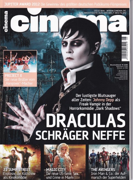 Cinema Zeitschrift, Heft Nr. 408 Mai 2012, Project X, Johnny Depp, Darl Shadows, The Avengers