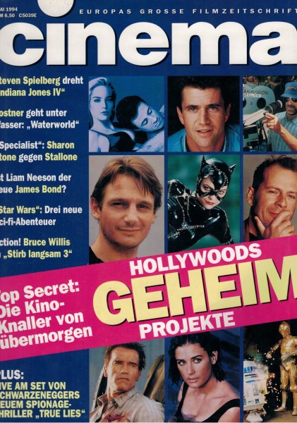 Cinema Zeitschrift, Heft Nr. 192 Mai 1994, Sharon Stone, Liam Neeson, Bruce Willis, Star Wars