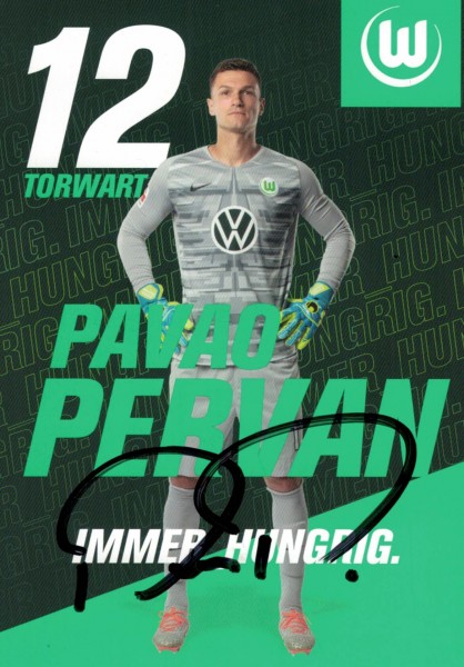 Autogrammkarte - VfL Wolfsburg - Pavao Pervan - Original Signatur