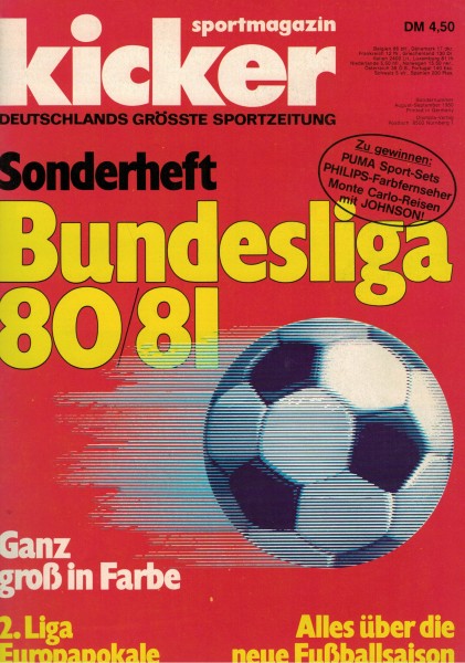 Kicker Sonderheft Bundesliga 1980/81