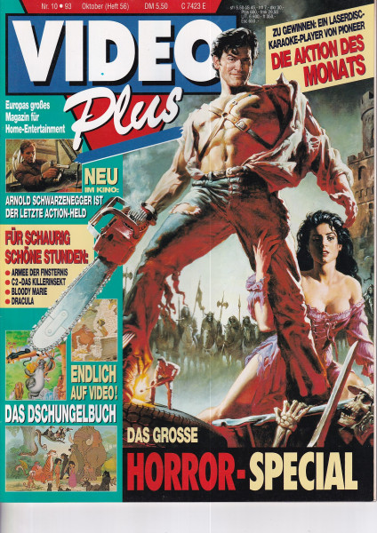 Video Plus Zeitschrift, Heft Nr. 56, Oktober 1993 - Arnold Schwarzenegger, Armee der Finsternis