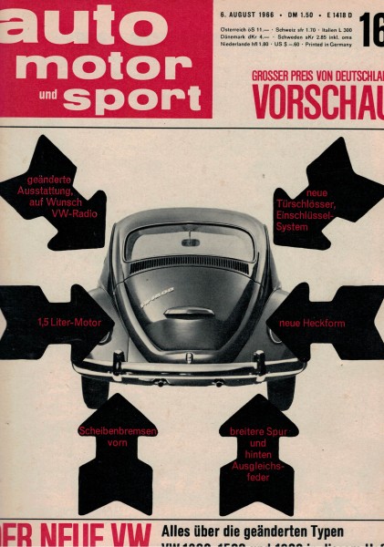 Auto Motor und Sport 1966 Heft 16-06.08.1966