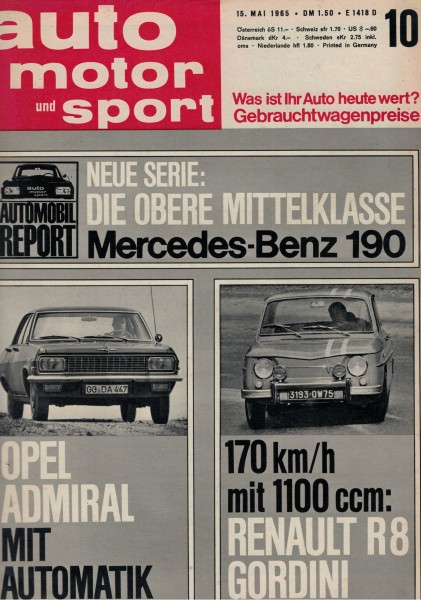 Auto Motor und Sport 1965 Heft 10-15.05.1965