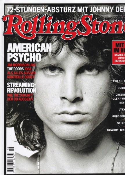 Rolling Stone 2018-08 August - Ausgabe 286 - Jim Morrison, The Doors, Tash Sultana - mit CD