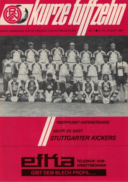 kurze fuffzehn - Das Klubmagazin von Rot-Weiss Essen, 1987-Nr. 5