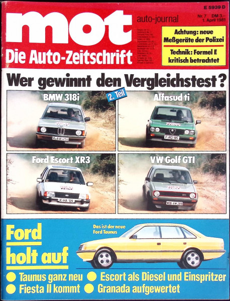 mot auto-journal - Die Auto-Zeitschrift - 1981 - Nr. 7 - 01.04.1981