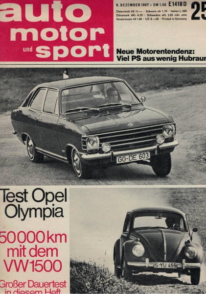 Auto Motor und Sport 1967 Heft 25-09.12.1967