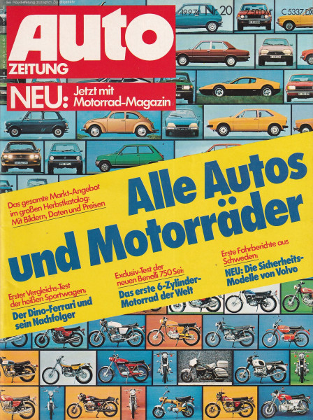 Auto Zeitung 1974 Heft 20 - 19.09.1974