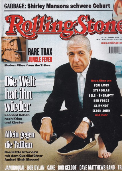 Rolling Stone 2001-10 Oktober - Ausgabe 84 - Leonard Cohen, Garbage, Jamiroquai - mit CD