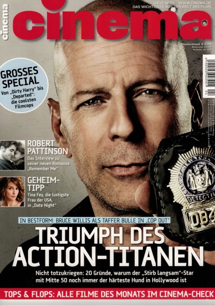 Cinema Zeitschrift, Heft Nr. 383 April 2010, Bruce Willis, Robert Pattinson, Tina Fey, Date Night