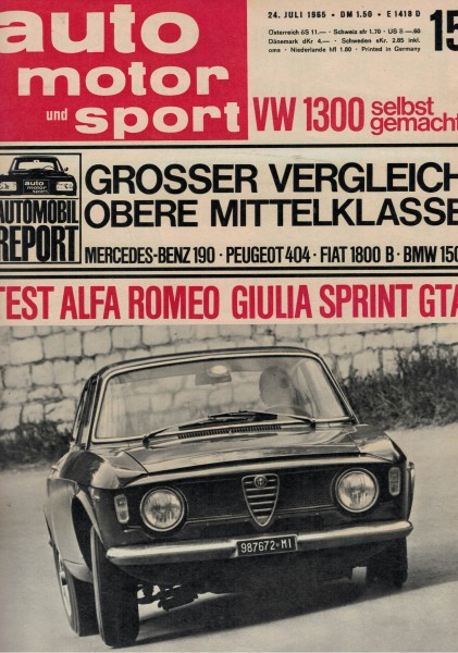 Auto Motor und Sport 1965 Heft 15-24.07.1965
