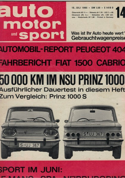 Auto Motor und Sport 1965 Heft 14-10.07.1965