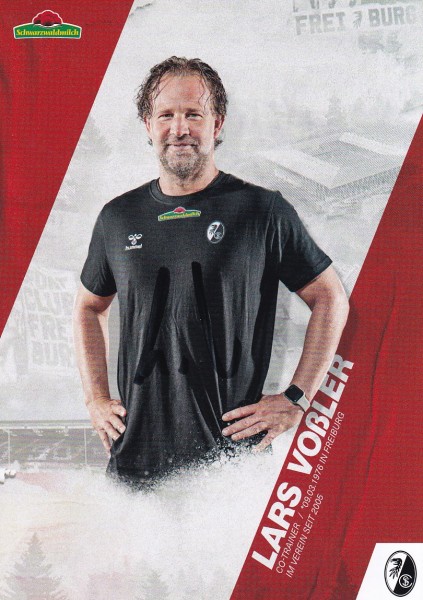 Autogrammkarte - SC Freiburg - Lars Voßler (Co-Trainer) - Original Signatur