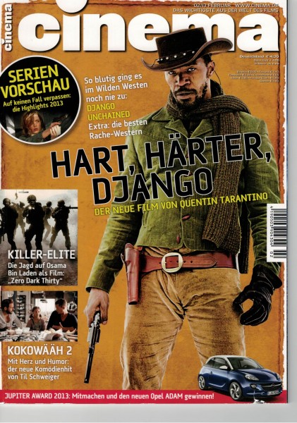 Cinema Zeitschrift, Heft Nr. 417 Februar 2013, Django Unchained, Til Schweiger, Zero Dark Thirty