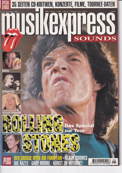Musik Express Sounds - 1995 Juni - Rolling Stones, Björk, Offspring, Harald Schmidt