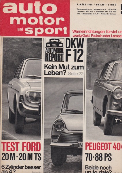 Auto Motor und Sport 1965 Heft 05-06.03.1965