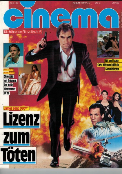 Cinema Zeitschrift, Heft Nr. 135, August 1989, James Bond, 007, Lizenz zum Töten