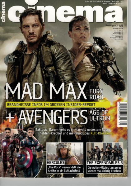 Cinema Zeitschrift, Heft Nr. 436 September 2014, Mad Max, Hercules, The Expendables 3